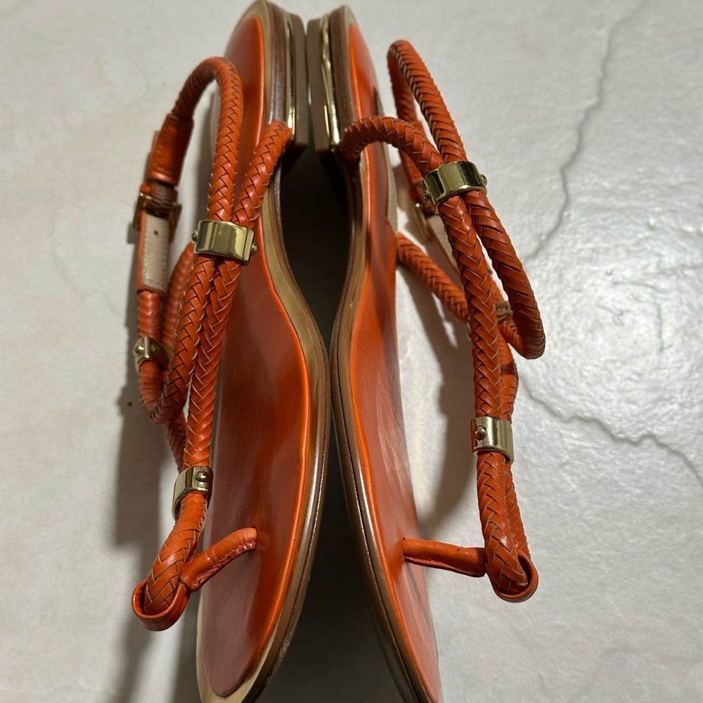 MICHAEL KORS Hartley Scorpius Thong Sandals Gold Size 8 med  MSRP $259 - Picture 11 of 12